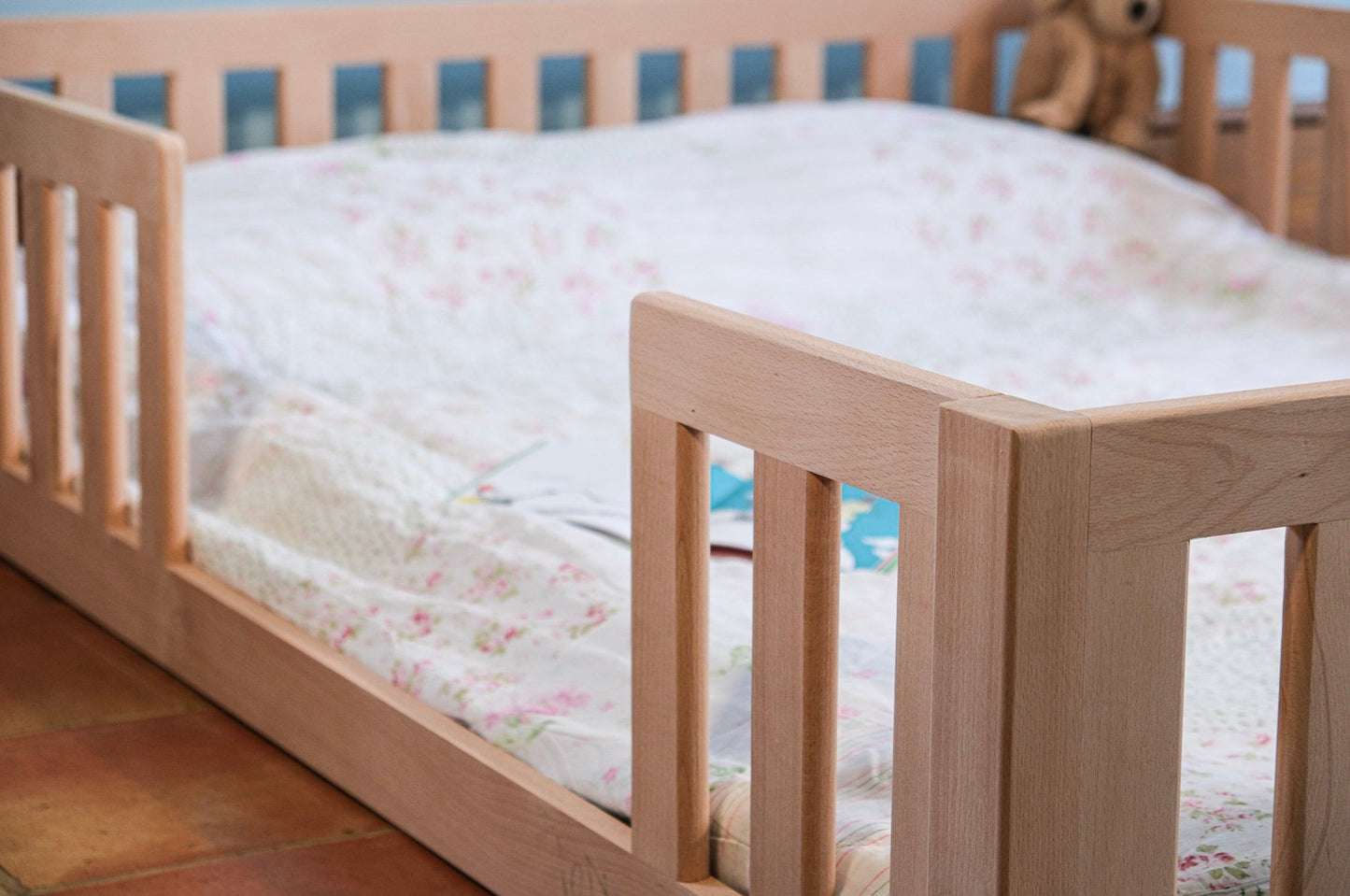 Deposit on a Co-Sleeping Floor Bed - Customisable design. Montessori Style. Housebed Roof option.